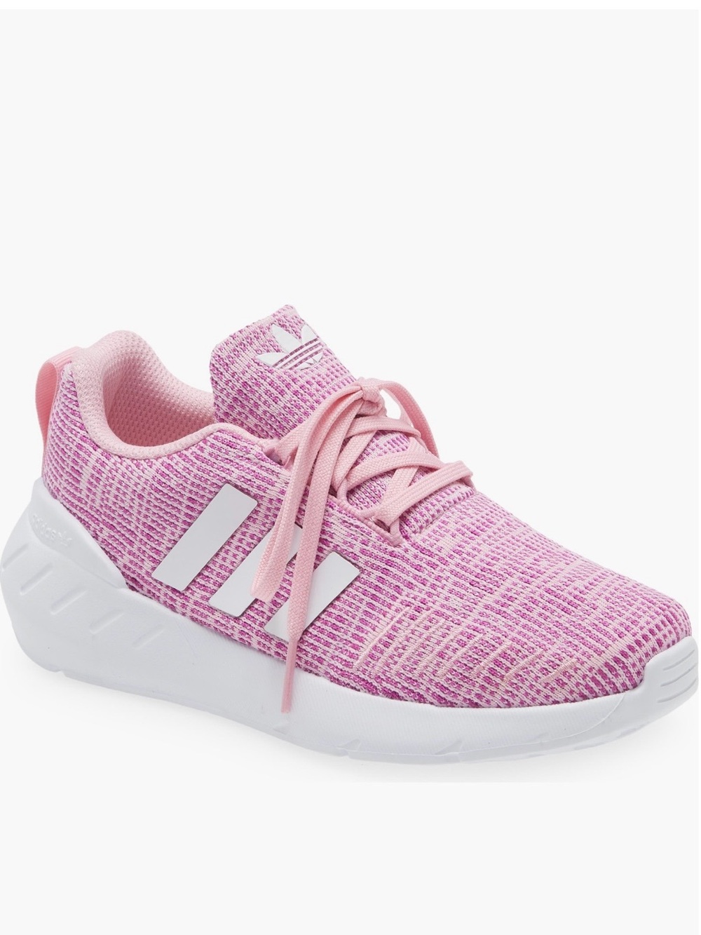adidas Originals Swift Run 22 Pink White Knit Sneakers Girls Kids Size 13K